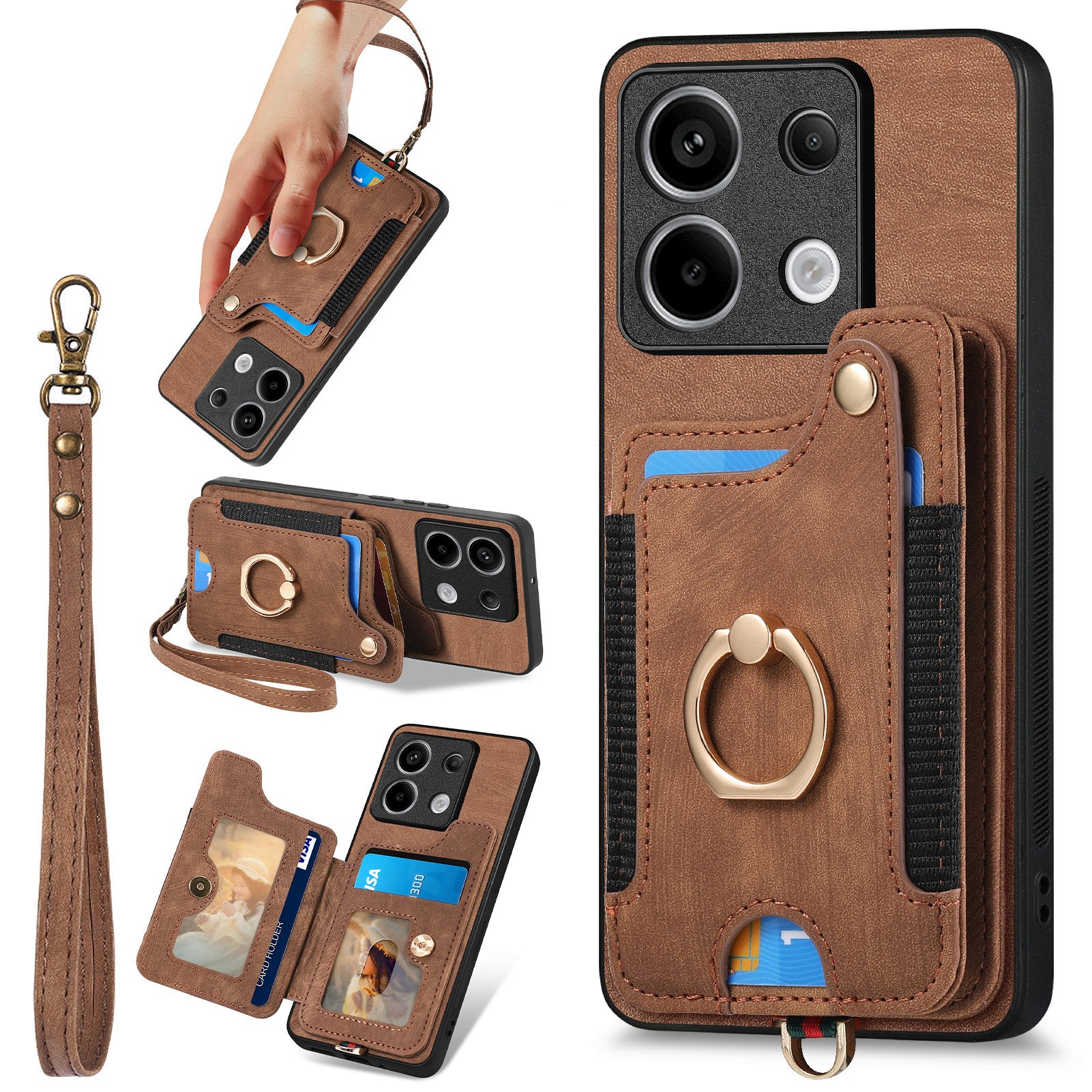 D4 For Xiaomi Redmi Note 13 Pro 5G / Poco X6 5G Case RFID Blocking Card Slots Leather Back Cover D4 For Xiaomi Redmi Note 13 Pro 5G / Poco X6 5G Case RFID Blocking Card Slots Leather Back Cover